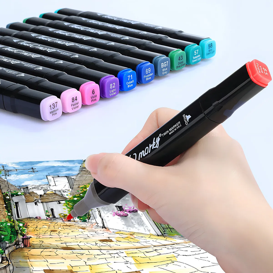 Lápices De Colores Lineal 120 Unidades Doble Punta Bolso Negro 5