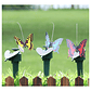 Mariposa Solar Con Iluminación Y Movimiento Para Jardín - Ps Colores Variados  - Miniatura 3