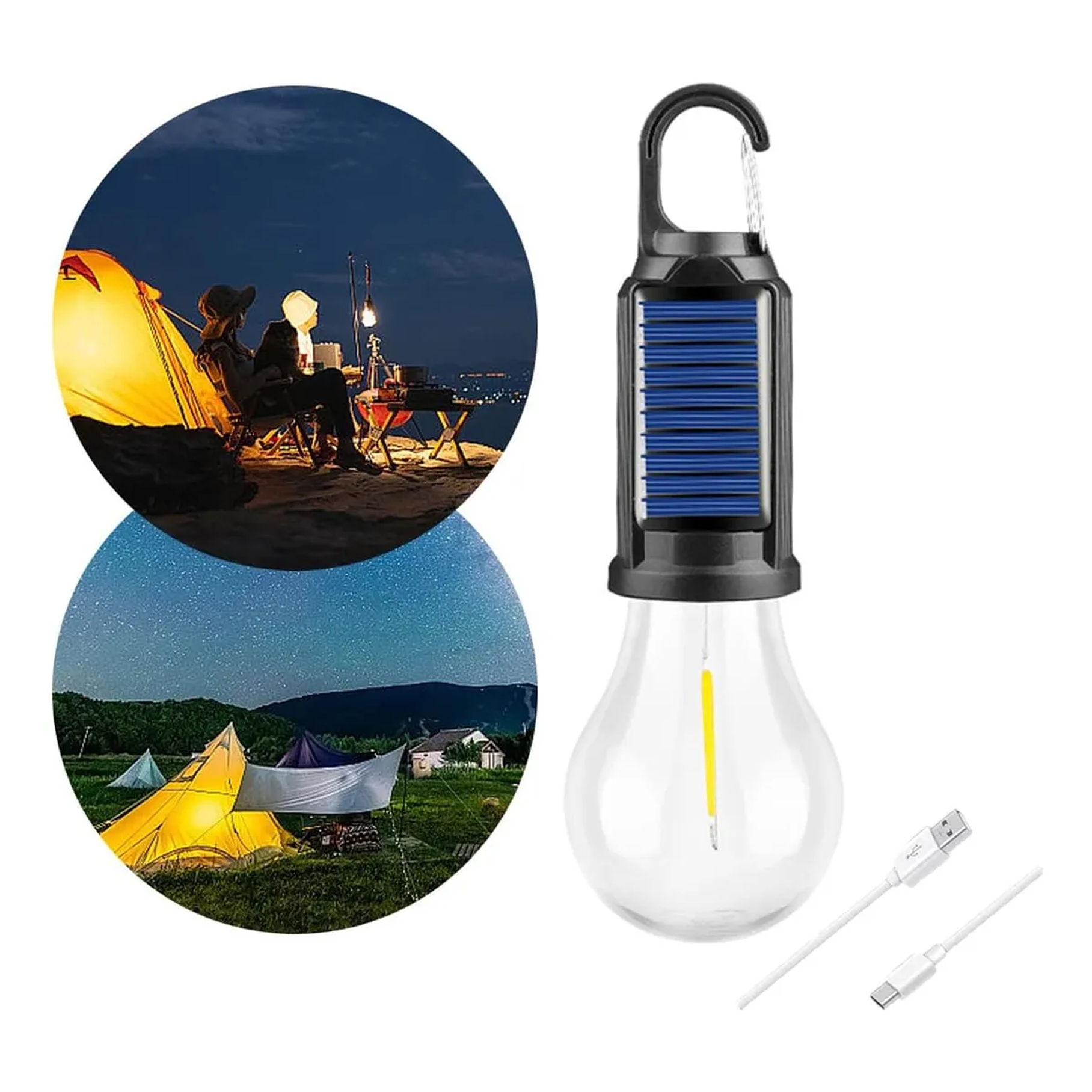 Ampolleta Solar Recargable Usb Emergencia Portatil Energia Solar 6