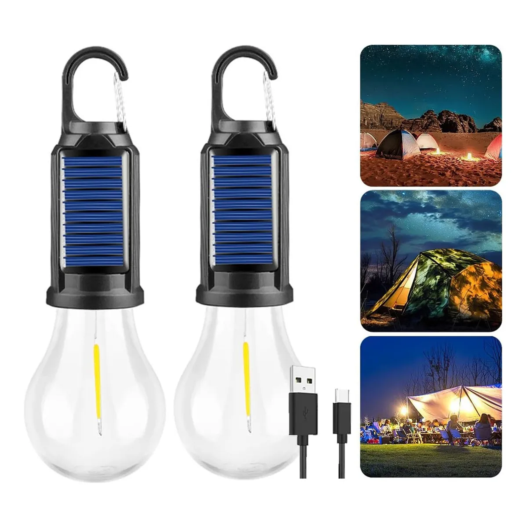 Ampolleta Solar Recargable Usb Emergencia Portatil Energia Solar 7