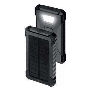 Power Bank Carga Solar 10000 Mah Negro Batería Externa Mlab Negro Carga Dual Todoterreno