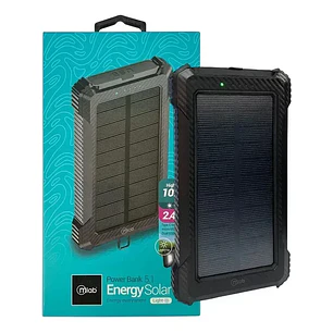 Power Bank Carga Solar 10000 Mah Negro Batería Externa Mlab Negro Carga Dual Todoterreno