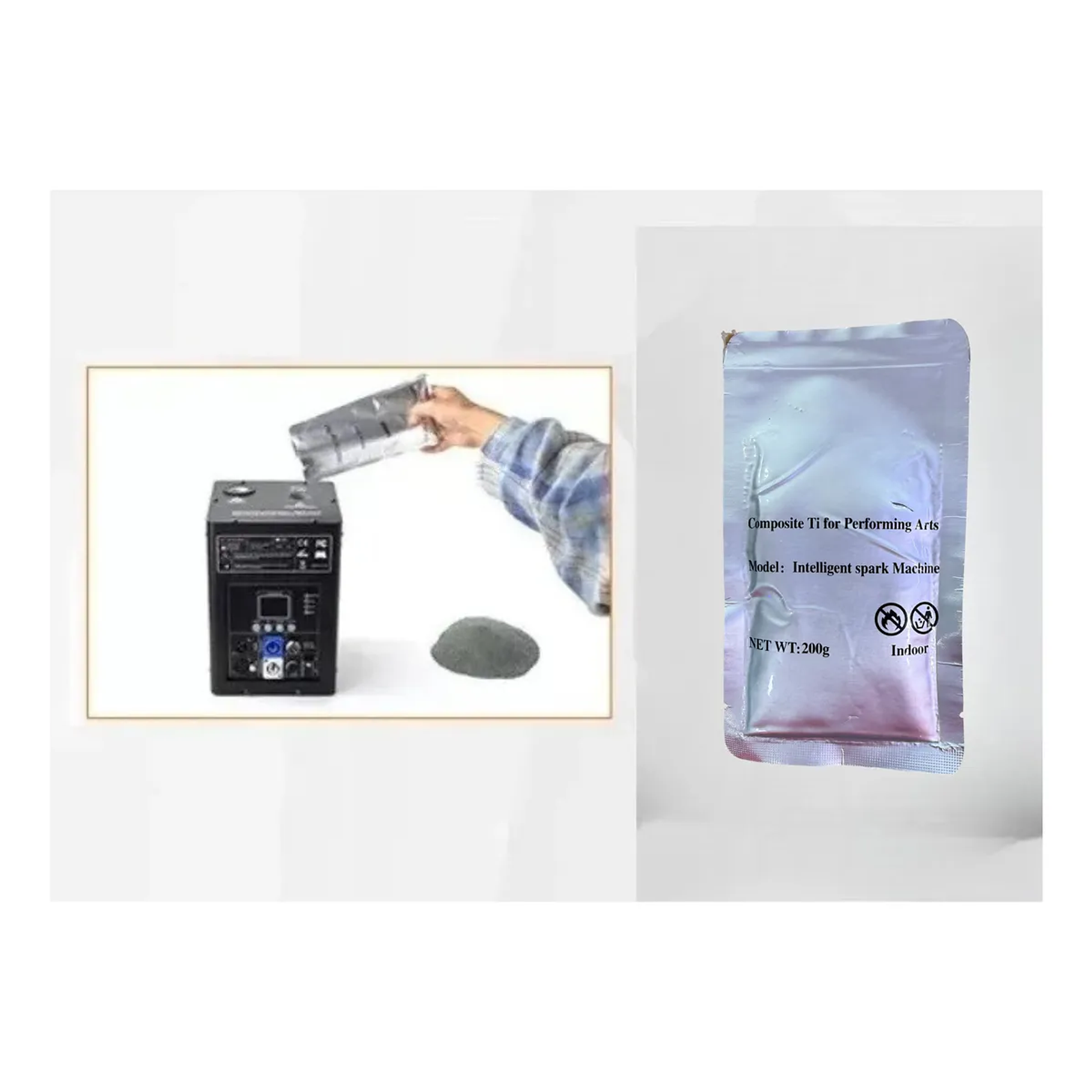 Sobre Polvo De Chispa Fria De Titanio 1