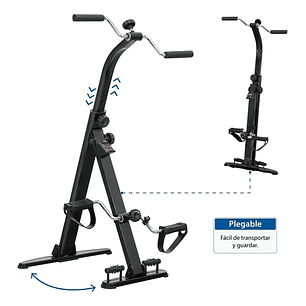 Bicicleta Dual Bicicleta Fija Pedales Manuales Rehabilitación Negro Pedalera