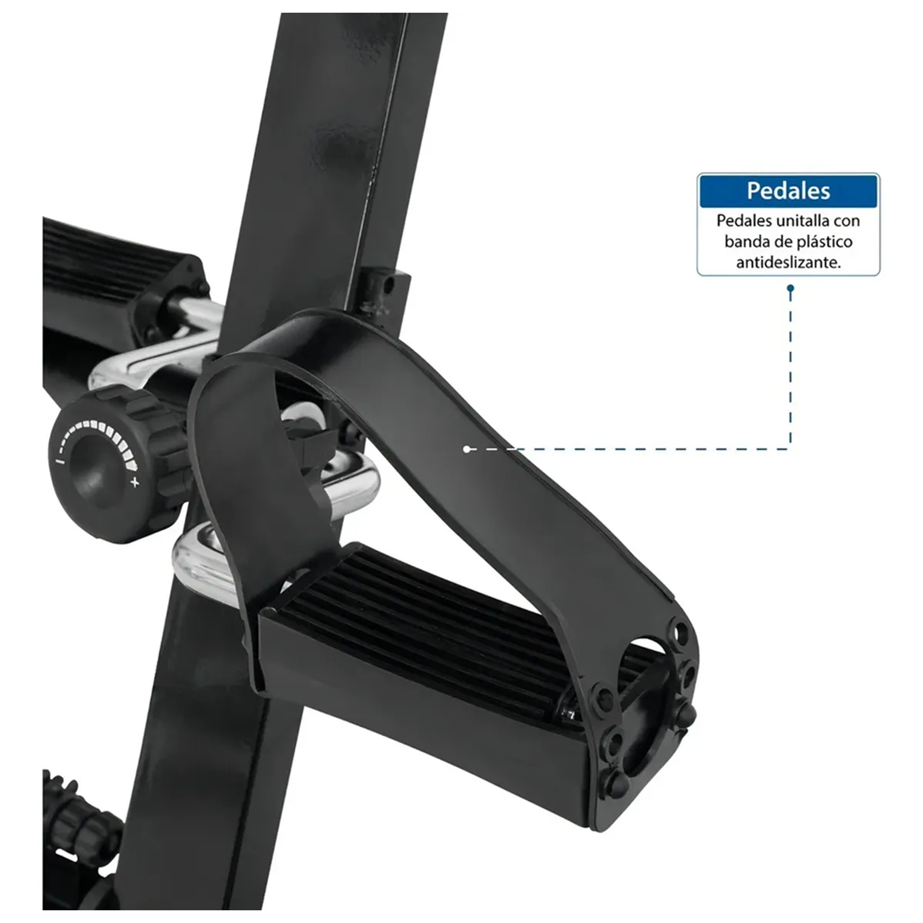 Bicicleta Dual Bicicleta Fija Pedales Manuales Rehabilitación Negro Pedalera 4