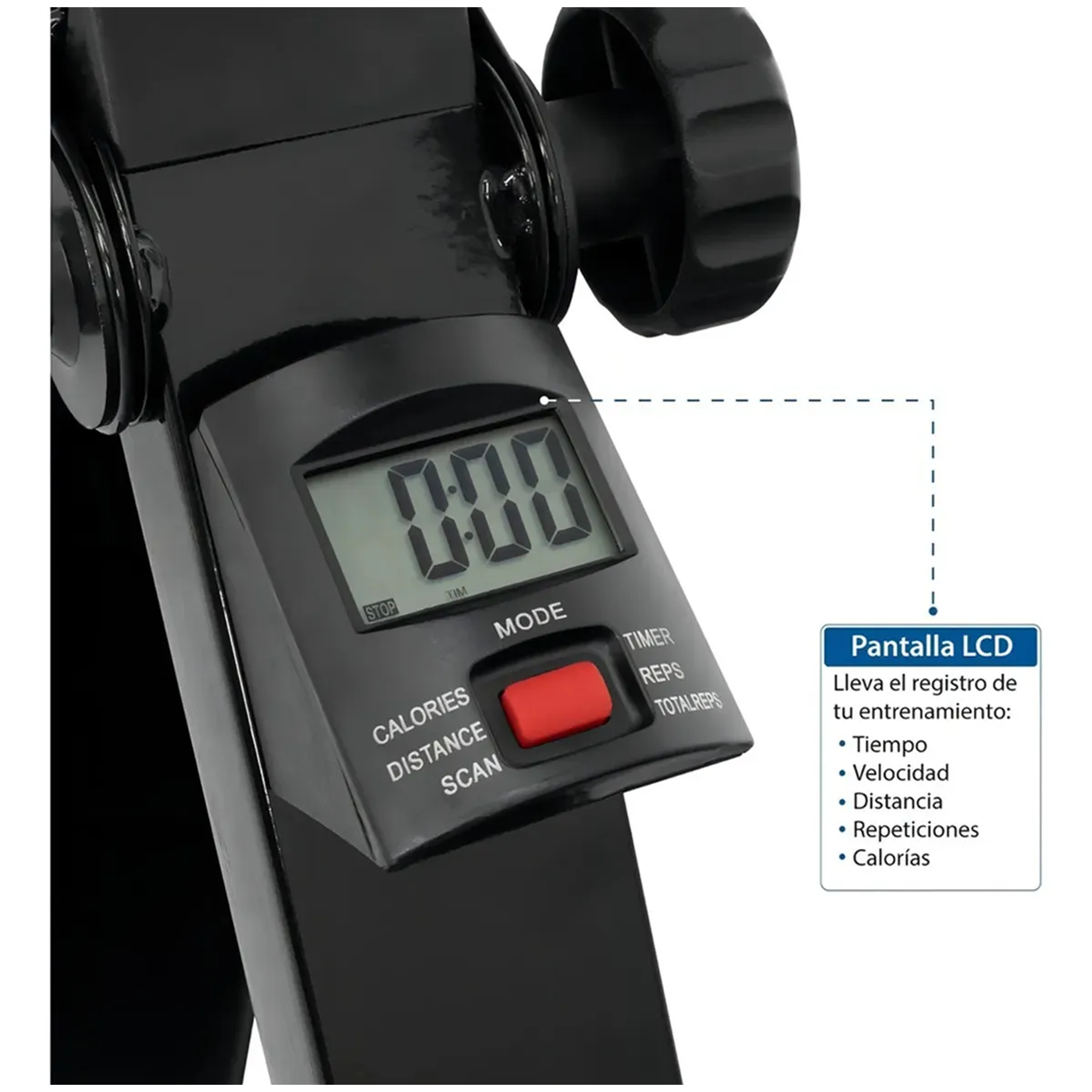 Bicicleta Dual Bicicleta Fija Pedales Manuales Rehabilitación Negro Pedalera 9