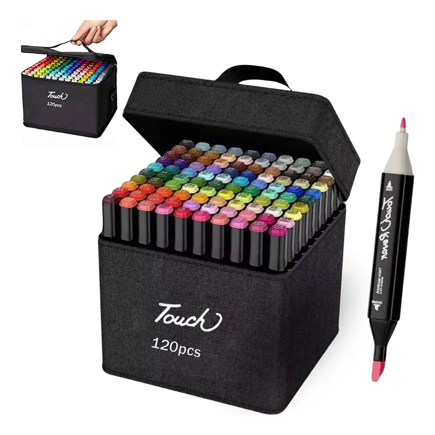 Marcador Doble Punta 120 Unidades Touch Doble Punta Con Diseño De Marcador De Punta Doble Unidad x 120 1