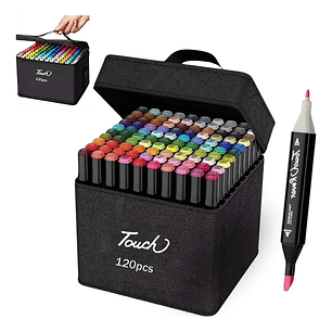 Marcador Doble Punta 120 Unidades Touch Doble Punta Con Diseño De Marcador De Punta Doble Unidad x 120
