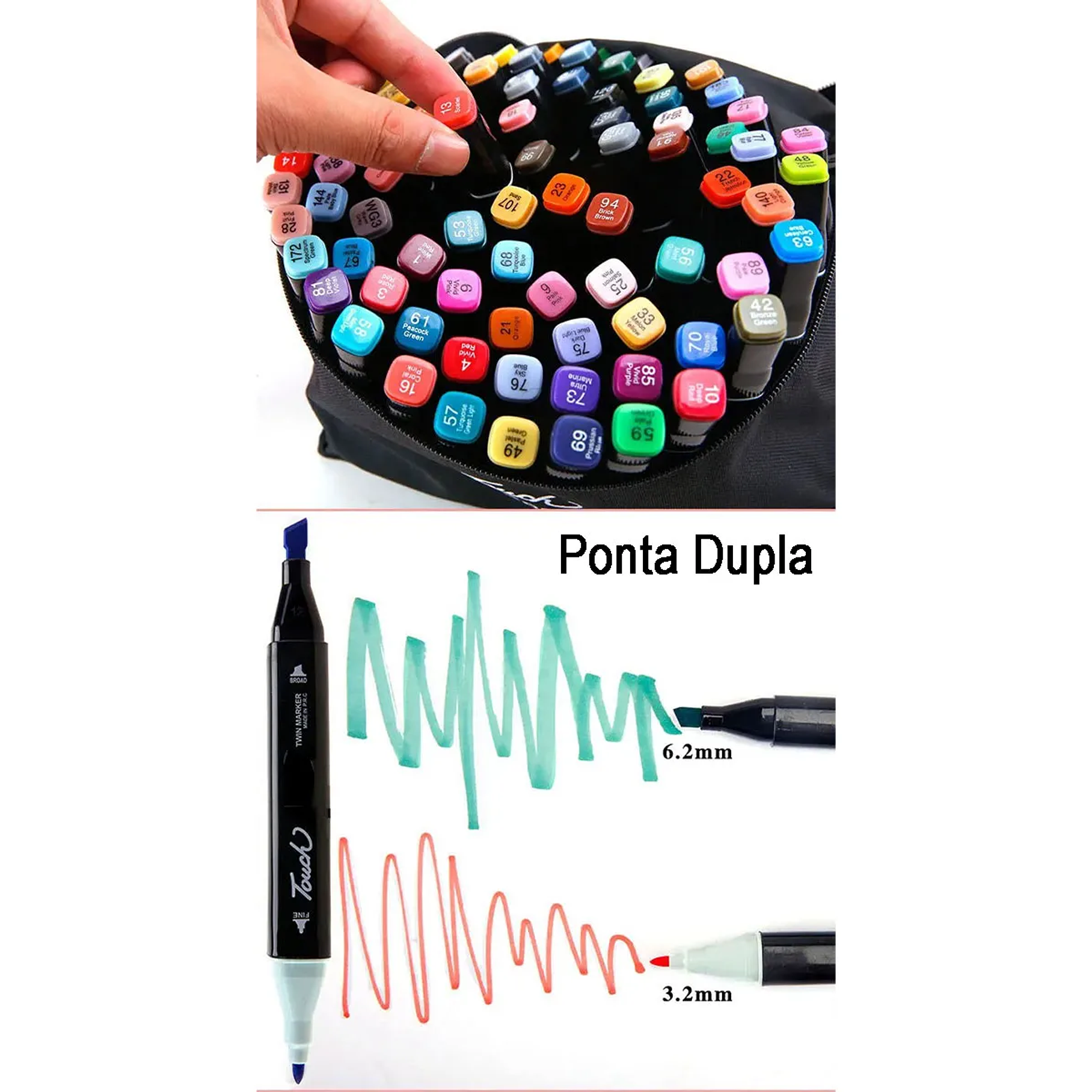 Marcador Doble Punta 120 Unidades Touch Doble Punta Con Diseño De Marcador De Punta Doble Unidad x 120 4