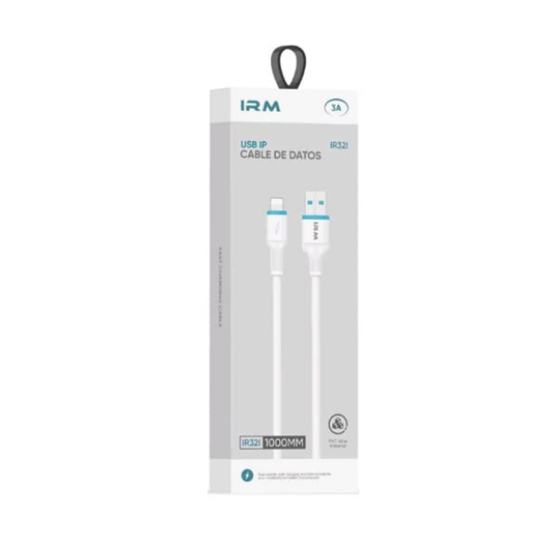 Cable De Carga Compatible iPhone 6 7 8 X Ipad  Lightning 1 Metro Marca IRM 3