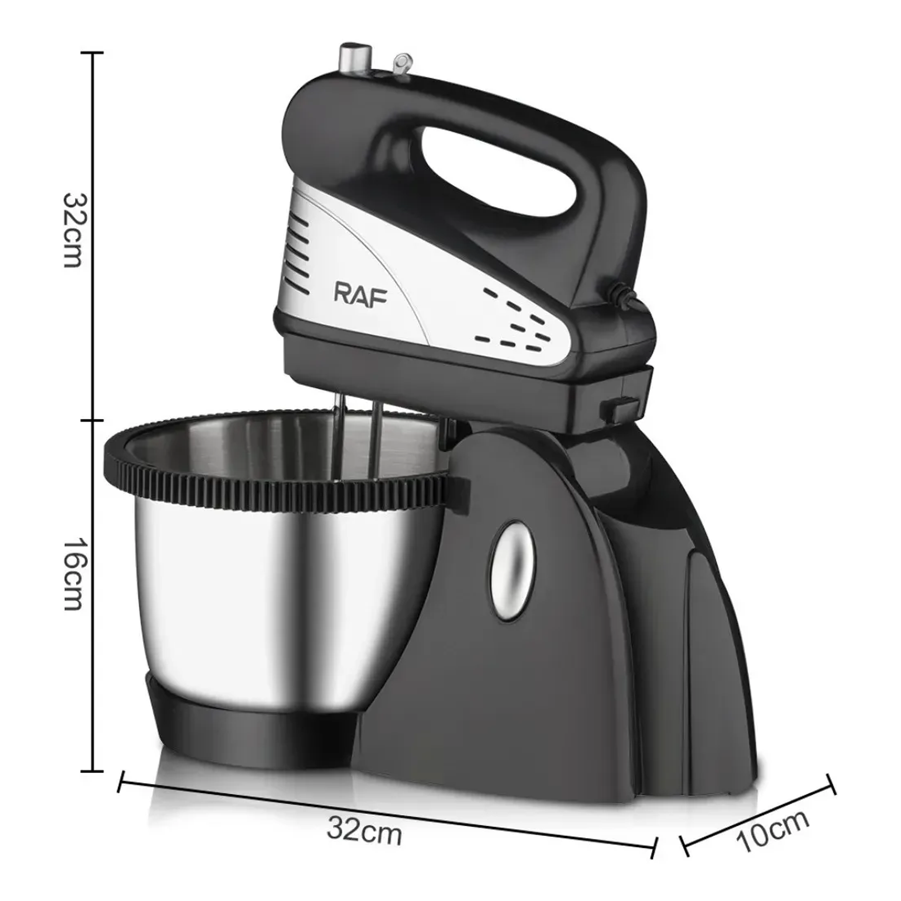 Batidora Con Base Raf Mezcladora Postres 800w R6661 Plateado  2