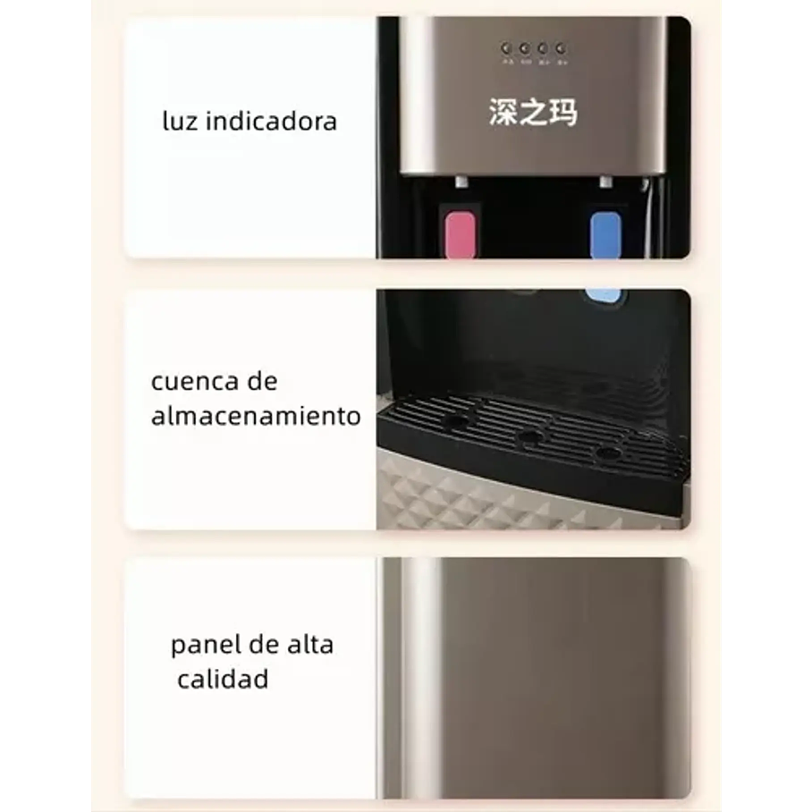 Dispensador De Agua Fría Y Caliente Sistema De Carga Con Compresor y sistema de enfriamiento 3