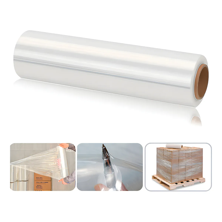 Alusa Film Plastico Stretch Transparente Rollo Para Embalaje 200mt 50Cm 2kg 3