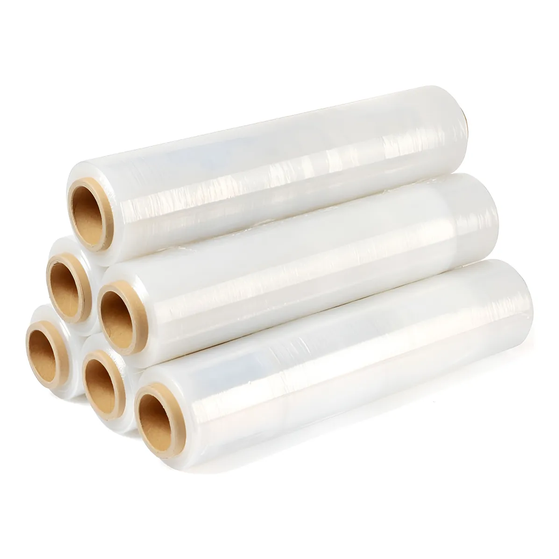 Pack de 6Alusa Film Plastico Stretch Transparente Rollo Para Embalaje 200mt 50Cm 2kg 1