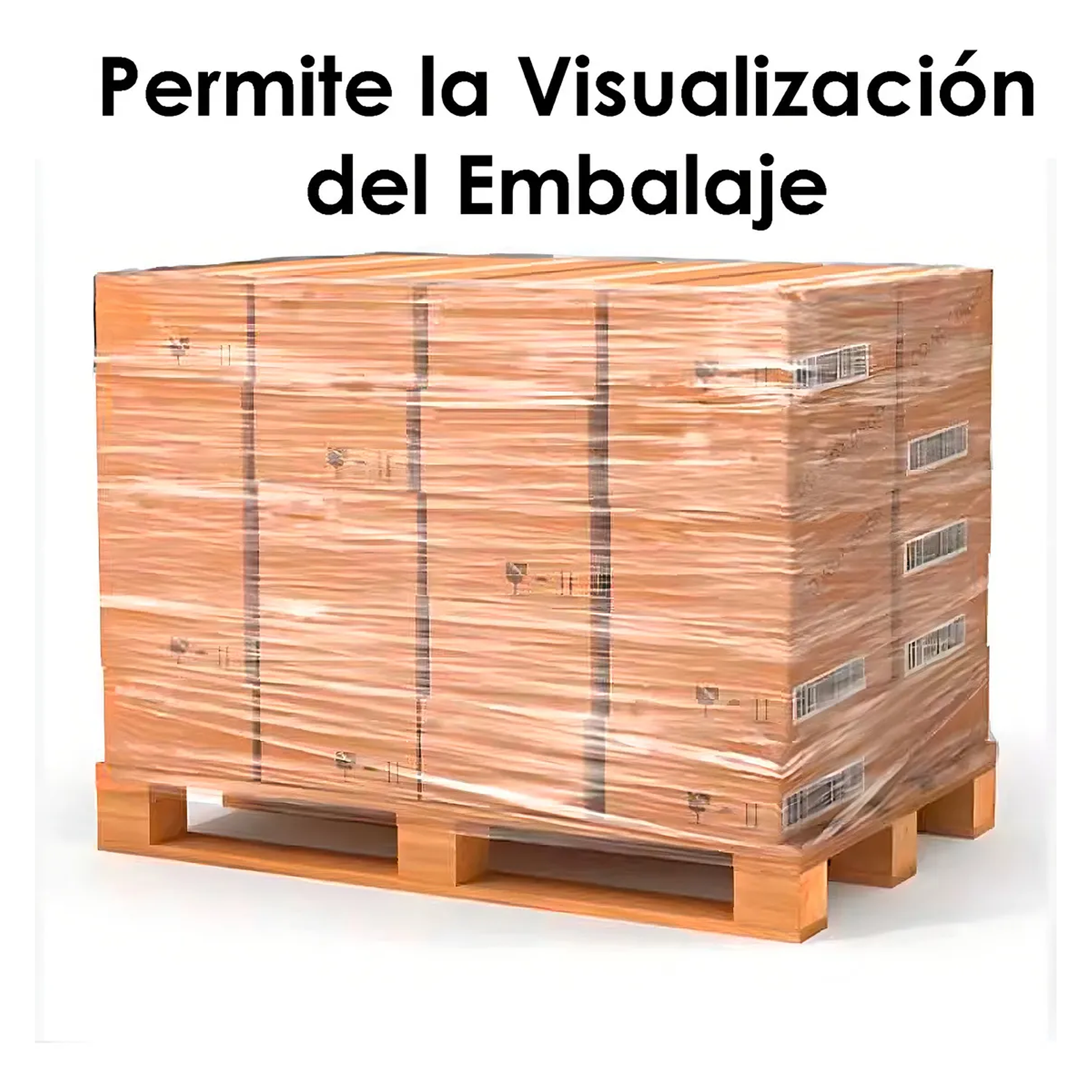 Pack de 6Alusa Film Plastico Stretch Transparente Rollo Para Embalaje 200mt 50Cm 2kg 9