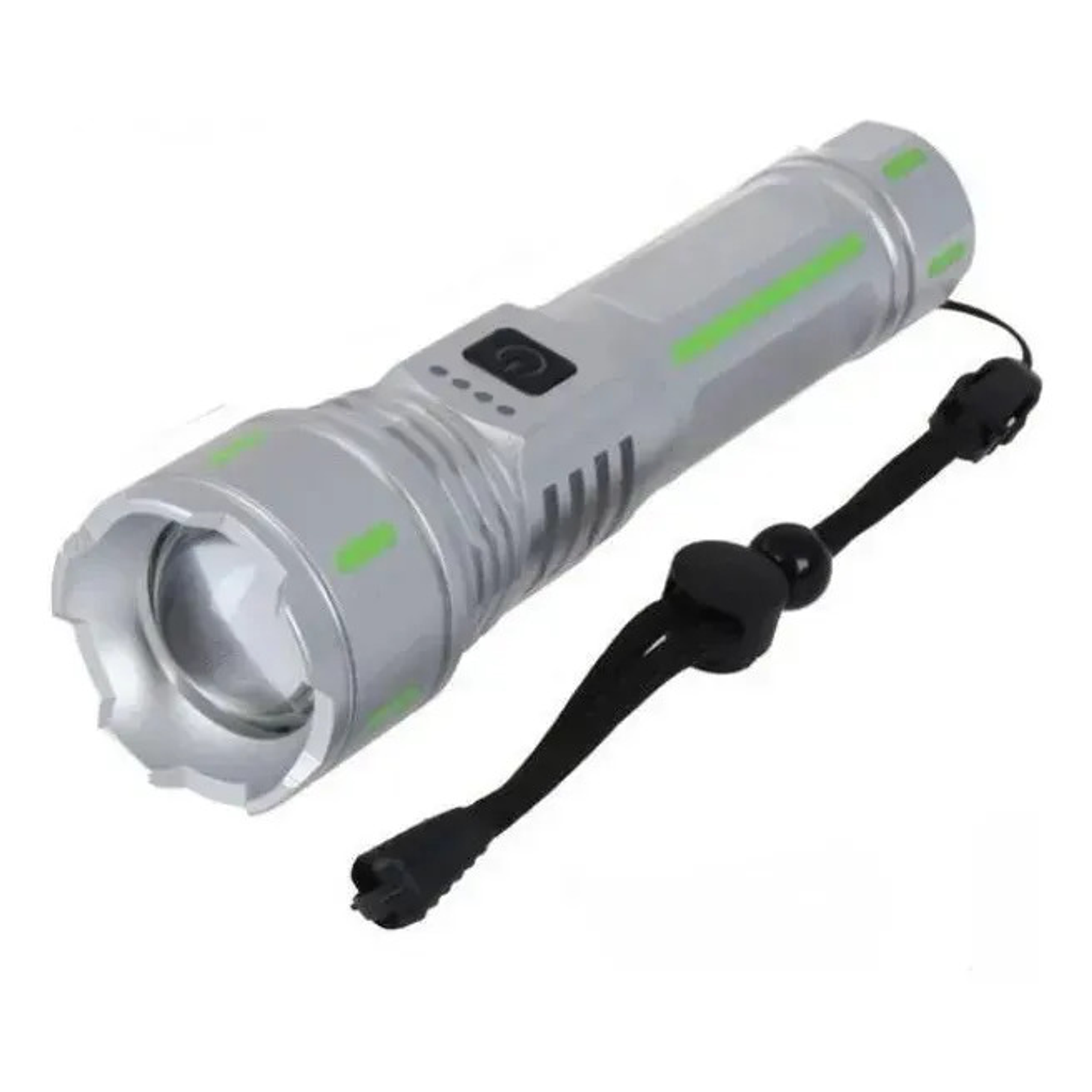 Linterna Recargable Usb Super Light Led 10000 Lm Blanco Gris Linterna Reflectante Plateado 2rl Batería Recargable 8800 Mah 2