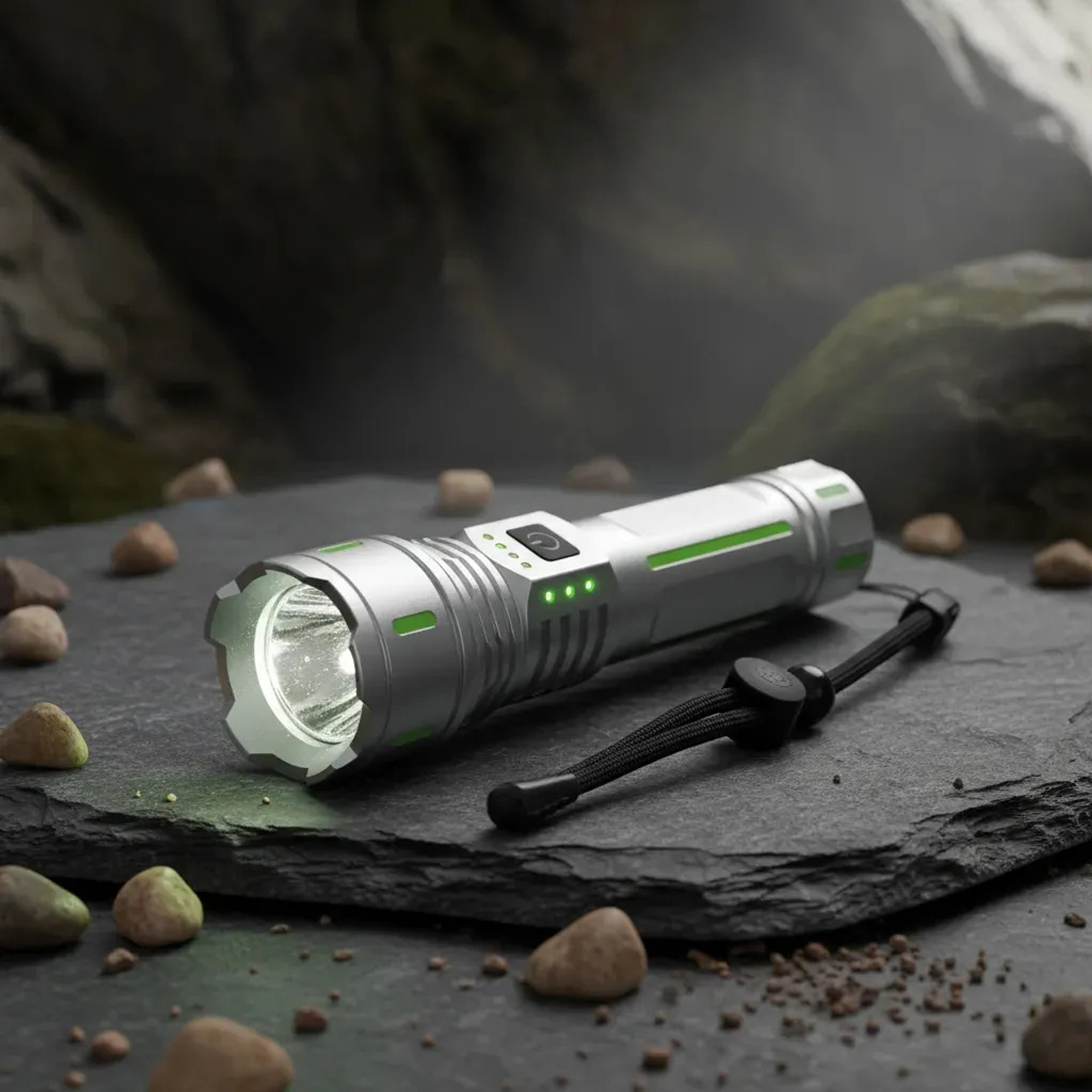 Linterna Recargable Usb Super Light Led 10000 Lm Blanco Gris Linterna Reflectante Plateado 2rl Batería Recargable 8800 Mah 4