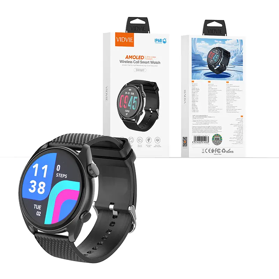 Smartwatch Deportivo Reloj Inteligente Pantalla 1.43 Amoled Vidvie Sw1617 IP68 Compatible Con Iphone/ Android 1