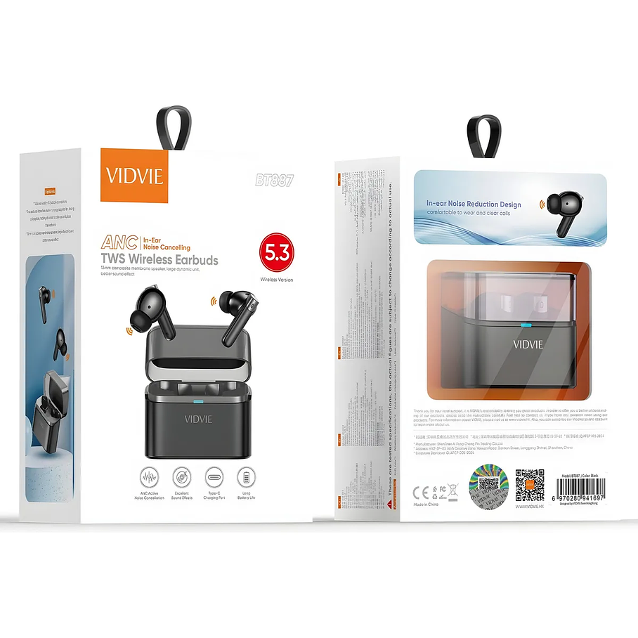 Audifonos Inalámbricos Bluetooth Auriculares In-ear Vidvie BT887 ANC TWS Earbuds 2