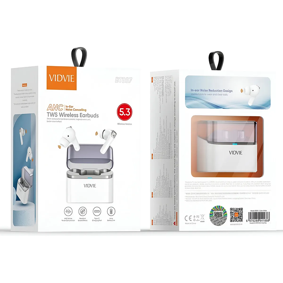 Audifonos Inalámbricos Bluetooth Auriculares In-ear Vidvie BT887 ANC TWS Earbuds 14