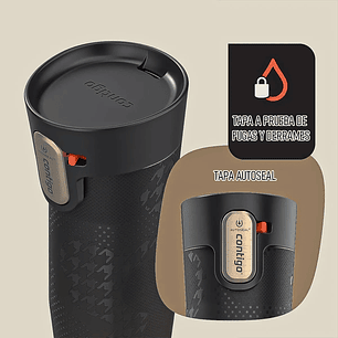 Vaso Térmico Contigo 473ml Mug  Allylove Autoseal De Acero Inoxidable Vaso Color Negro