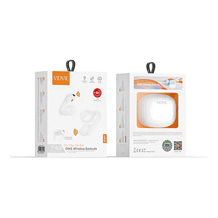 Audífonos Inalámbricos Vidvie Bt897 Ows Clip Bluetooth Blanco Clip On Ear