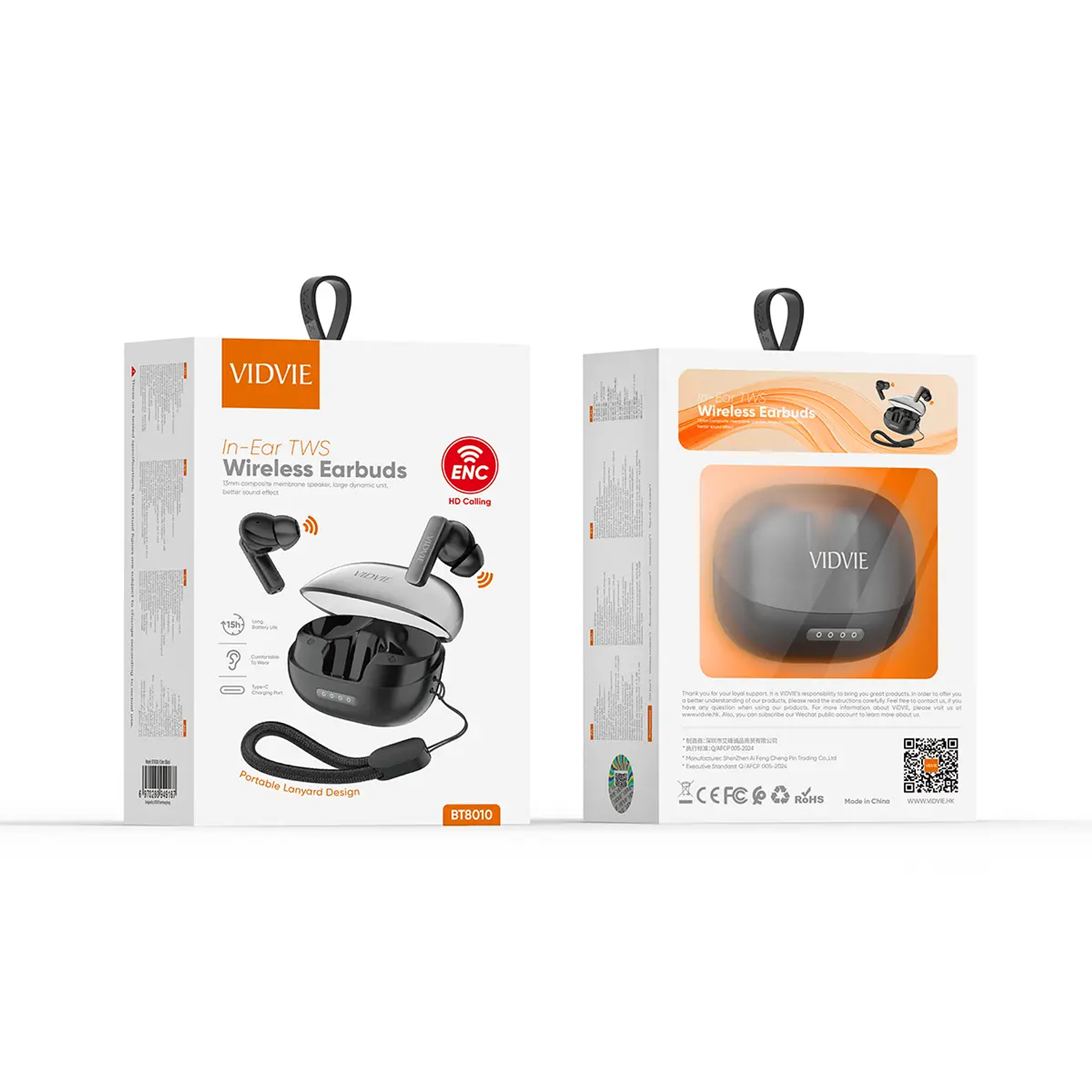 Audifonos Vidvie BT8010 ENC In-Ear TWS Wireless Earbuds Color Negro Cancelación De Ruido 2