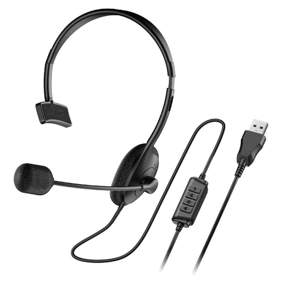 Audifonos Con Microfono Genius HS-100U Call Center Single Ear Usb Headset 2