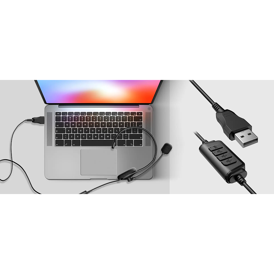 Audifonos Con Microfono Genius HS-100U Call Center Single Ear Usb Headset 4