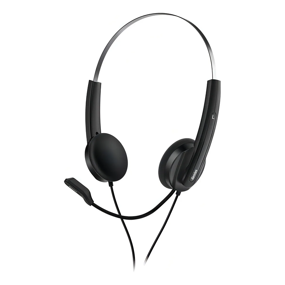 Auriculares Genius Hs-220u Usb Con Micrófono 2,4 Mts Negro Call Center Copilot 1