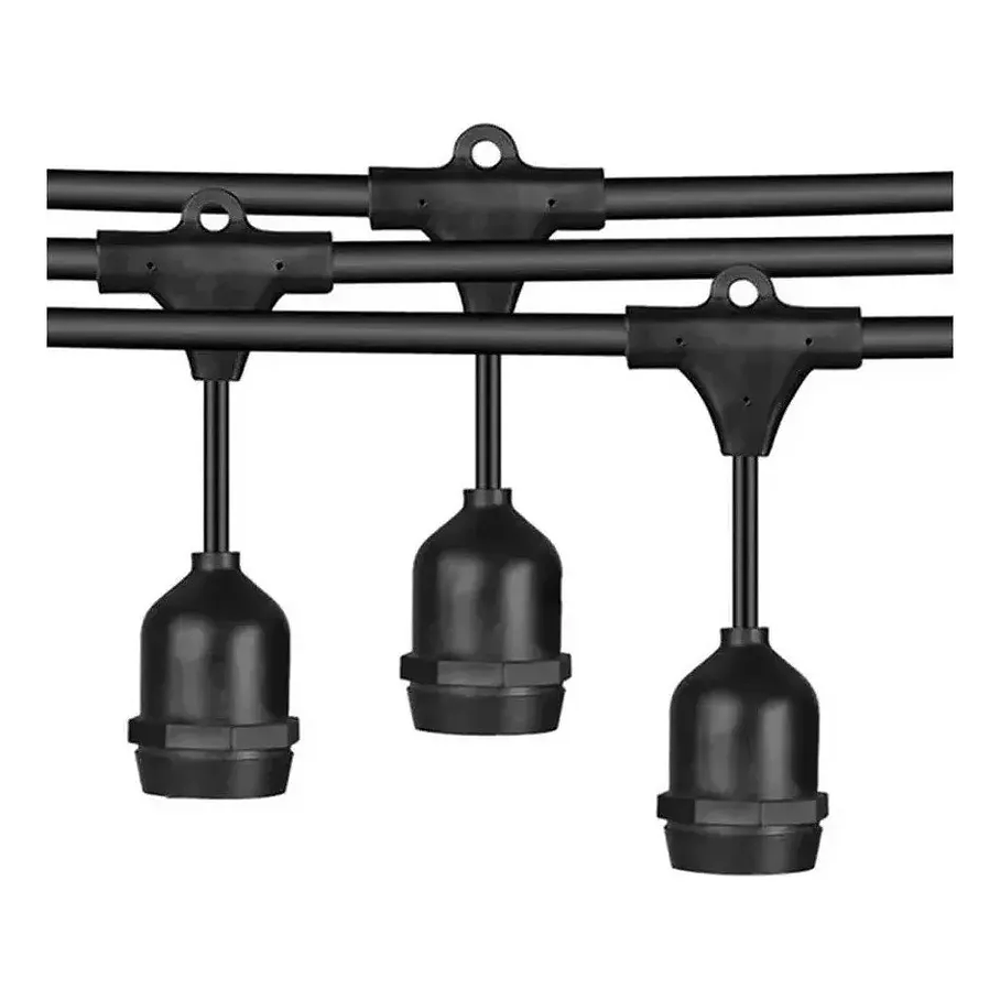 Guirnalda 10 Mts  Luces Sellada Lluvia Exterior Ip65 Sin Luces Color Negro Guirnalda 10 MtS 3