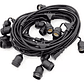 Guirnalda 10 Mts  Luces Sellada Lluvia Exterior Ip65 Sin Luces Color Negro Guirnalda 10 MtS - Miniatura 2