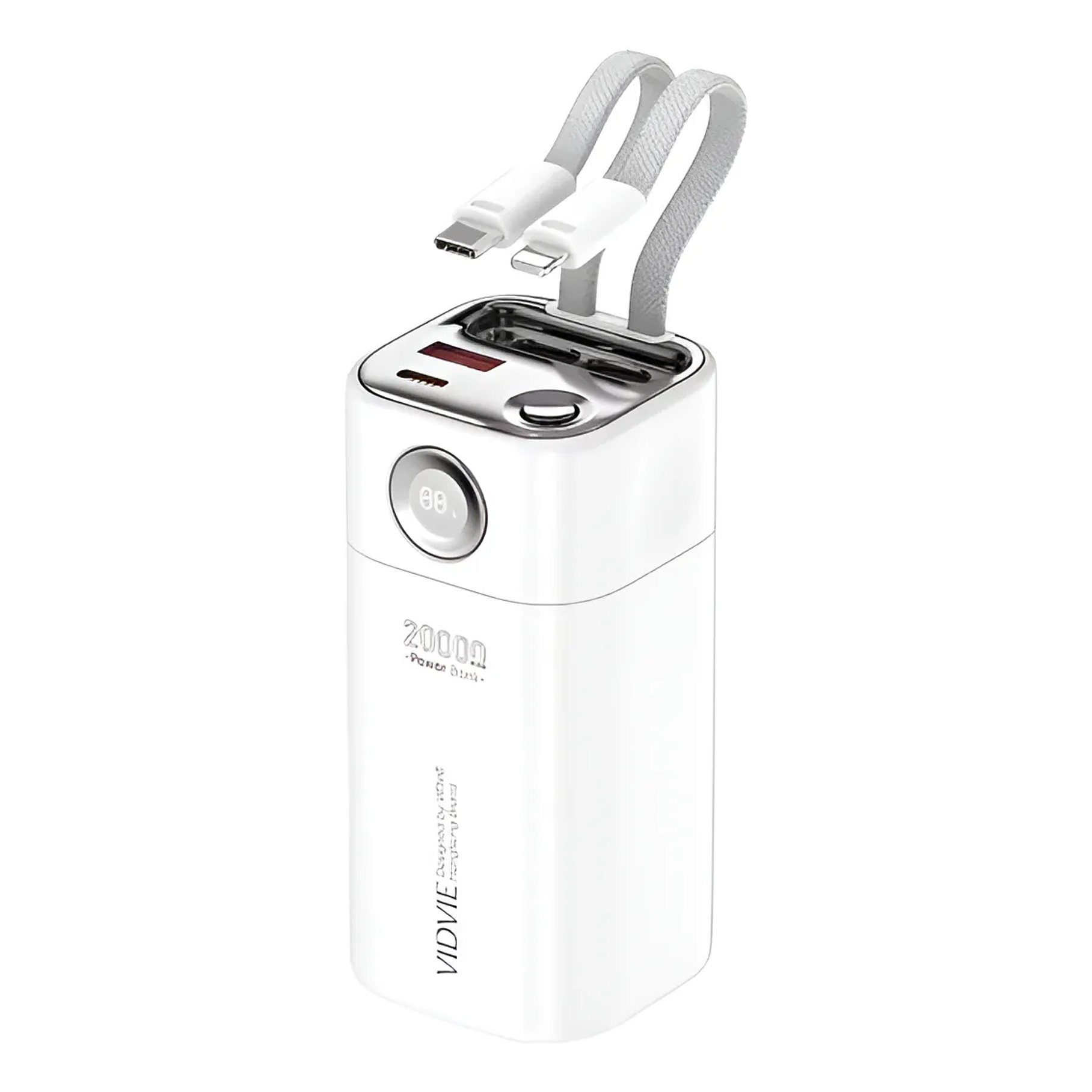 Power Bank Portátil Banco De Energía 2 En 1 Vidvie Pb711 Blanco 2