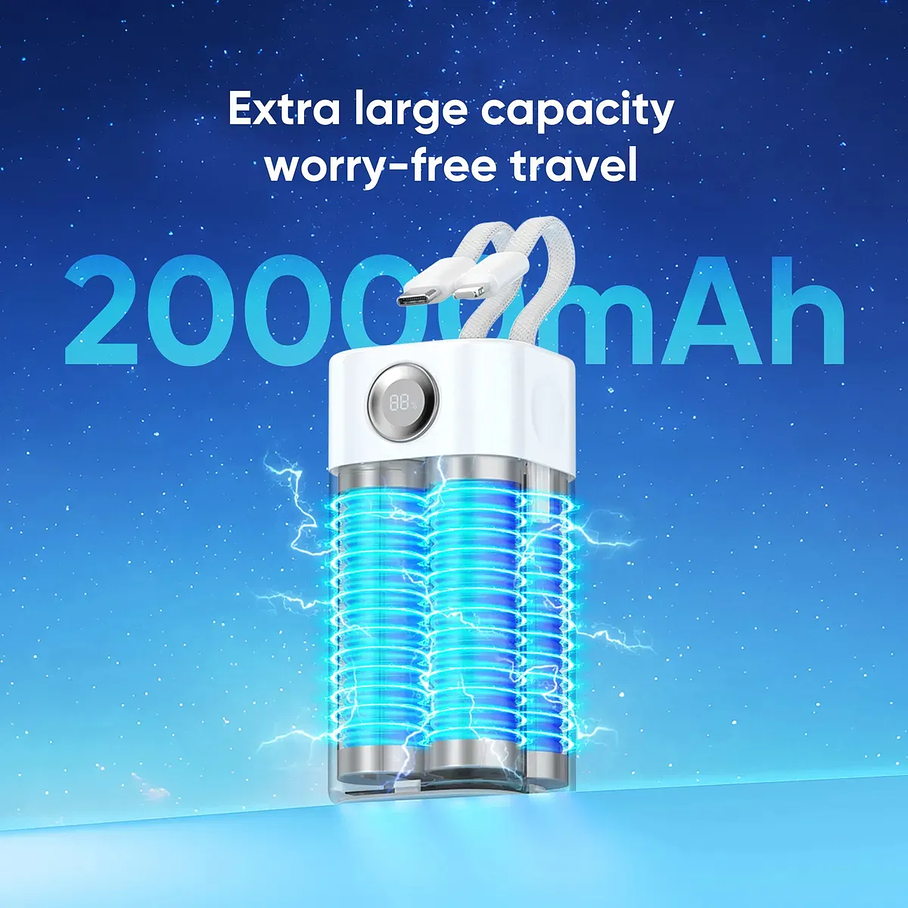 Power Bank Portátil Banco De Energía 2 En 1 Vidvie Pb711 Blanco 7