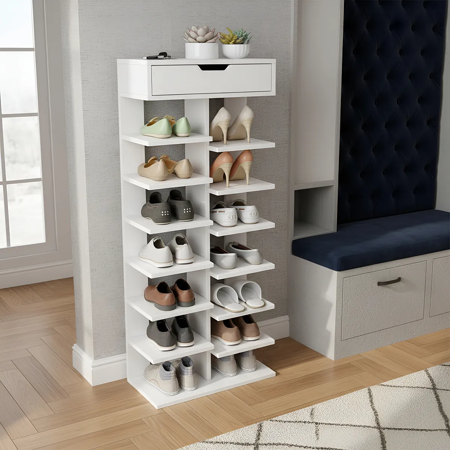 Zapatero Organizador Estante Zapatos 14 Pcs Hall Armario 4