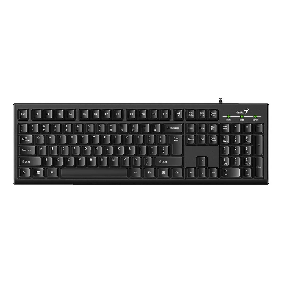 Teclado de una mano Genius Smart QWERTY español color negro Modelo KB-100 7