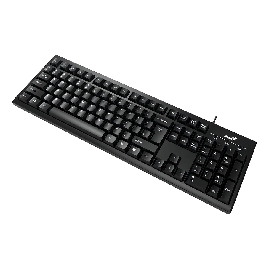 Teclado de una mano Genius Smart QWERTY español color negro Modelo KB-100 8