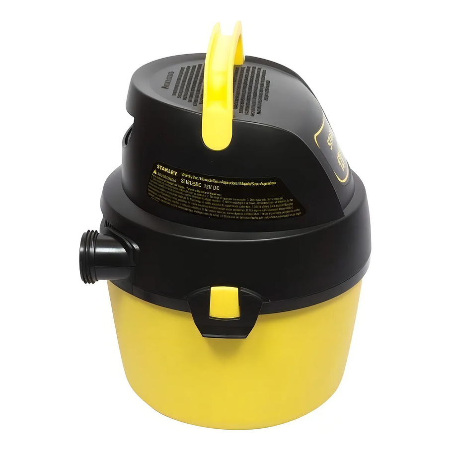 Aspiradora Portátil Stanley 12v Seco Y Mojado 3.8 Litros Color Amarillo/Negro 4