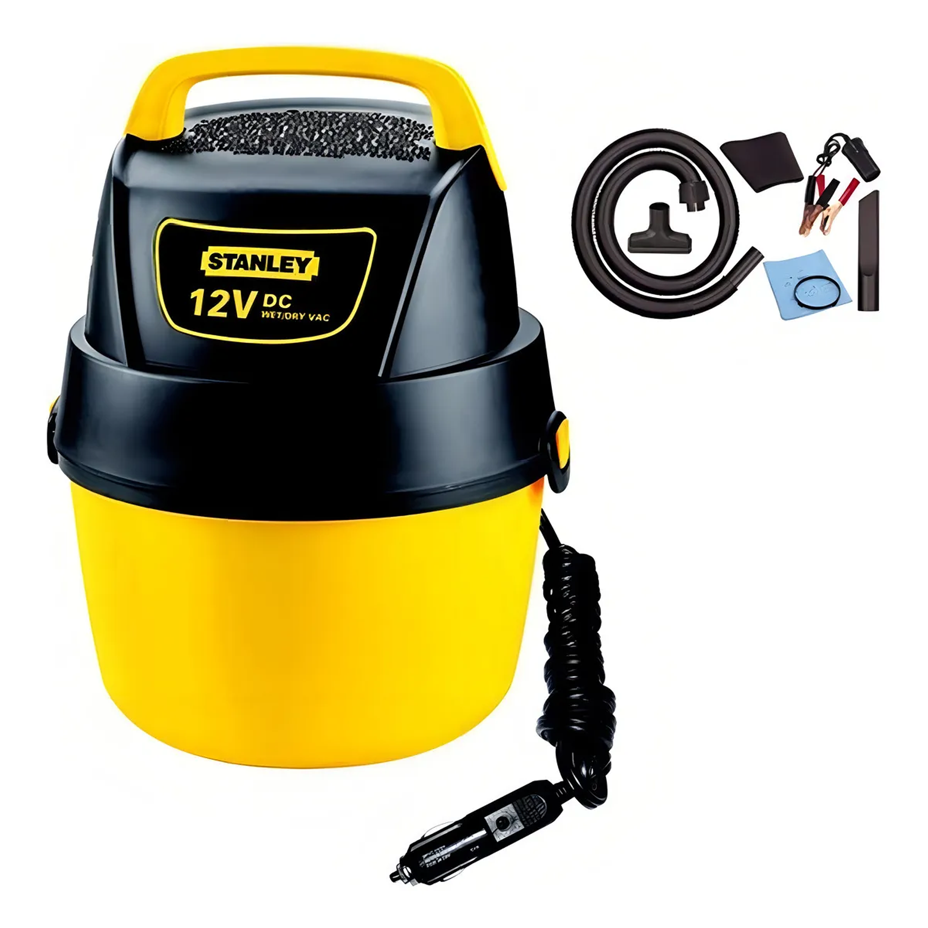 Aspiradora Portátil Stanley 12v Seco Y Mojado 3.8 Litros Color Amarillo/Negro 2
