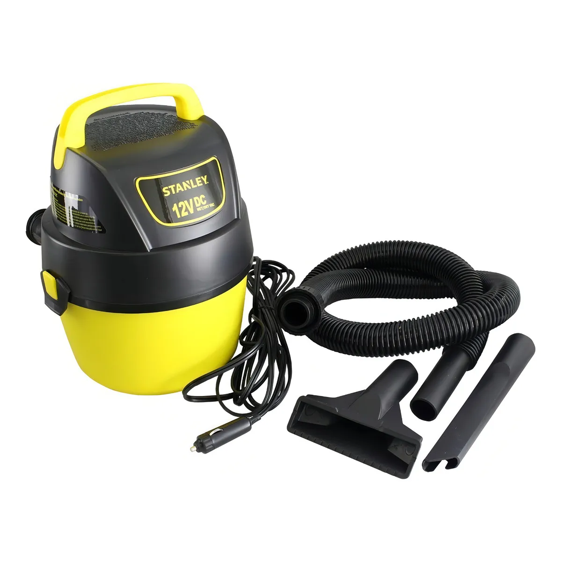 Aspiradora Portátil Stanley 12v Seco Y Mojado 3.8 Litros Color Amarillo/Negro 6
