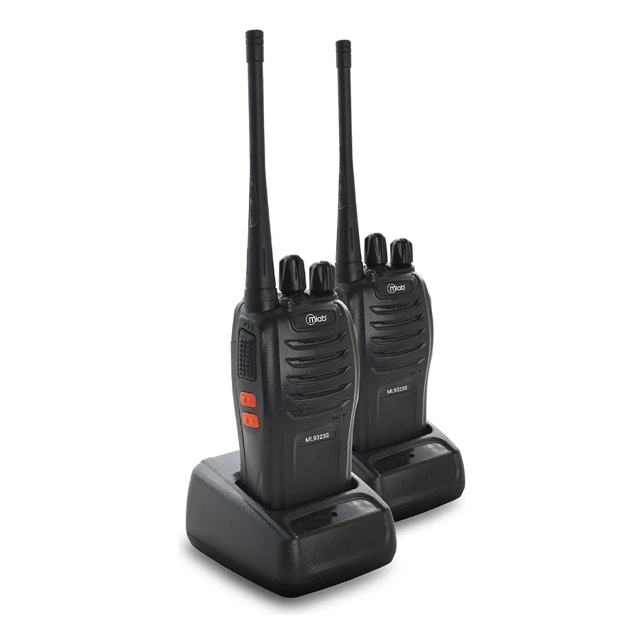 Radio Intercomunicador Mlab Walkie-talkies Kit 2u Color Negro 1