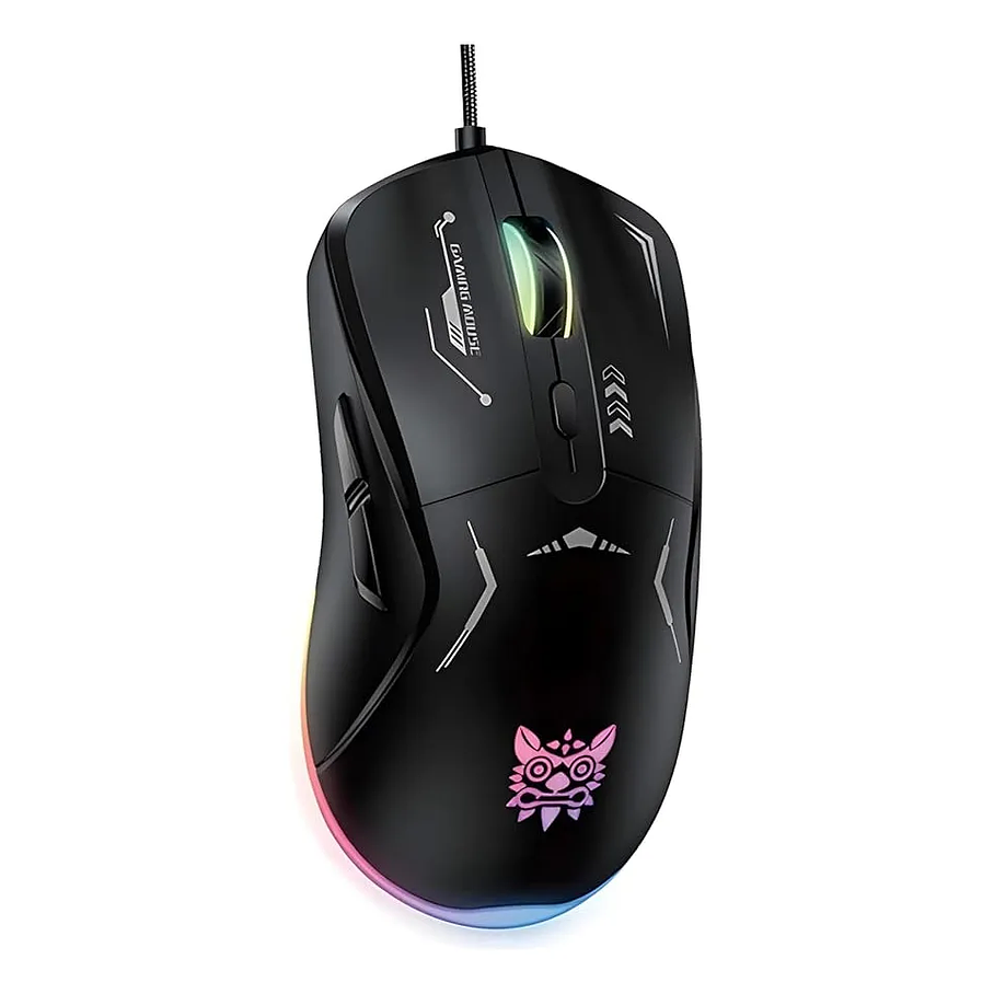 Mouse Gamer Onikuma Cw917 Cableado 3600 Dpi 6 Botones Rgb Color Negro 2