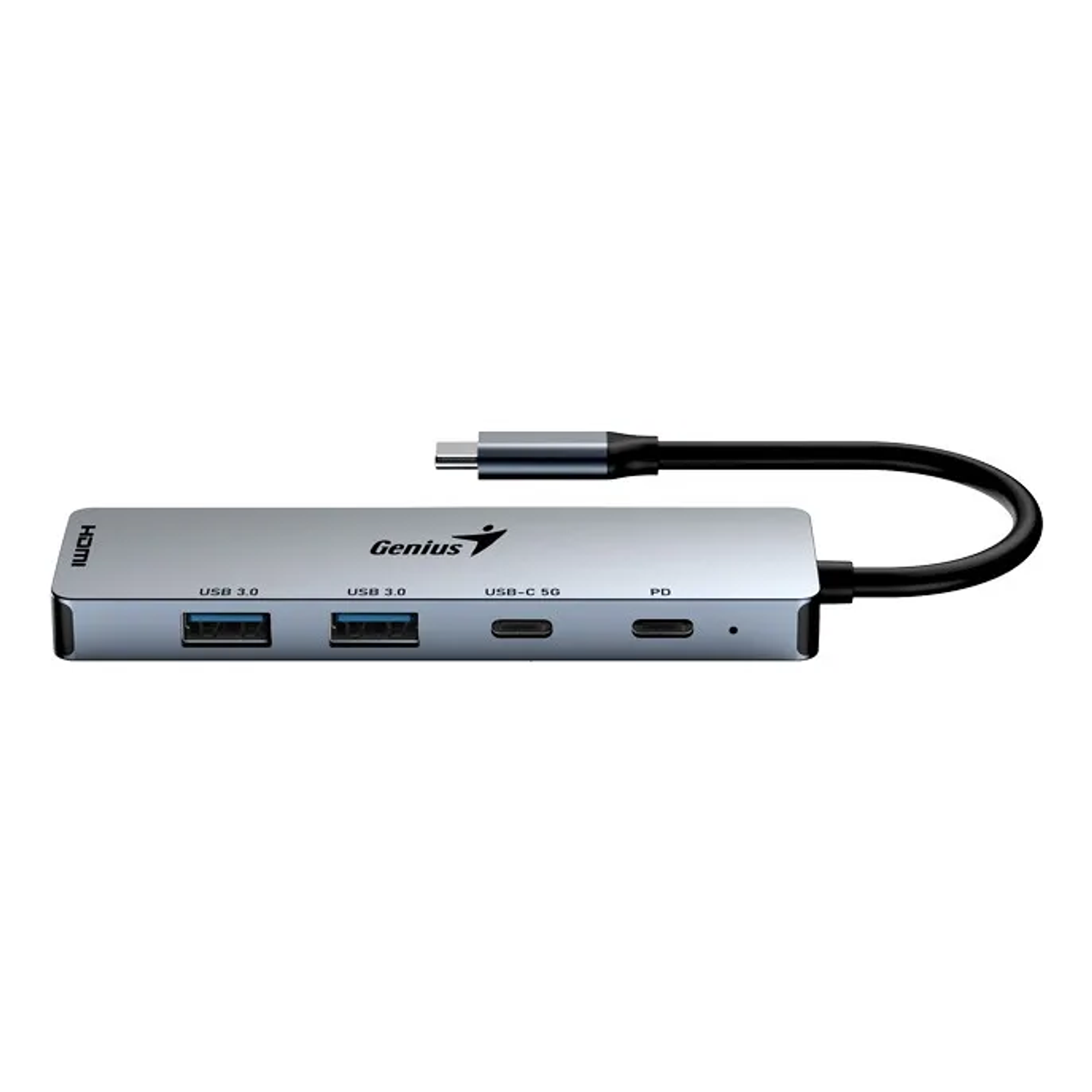 Hub Genius Uh-500 5 En 1 Usb Tipo C Hdmi Usb 3.0 Usb C Pcreg Color Gris Oscuro 2
