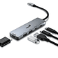 Hub Genius Uh-500 5 En 1 Usb Tipo C Hdmi Usb 3.0 Usb C Pcreg Color Gris Oscuro - Miniatura 3