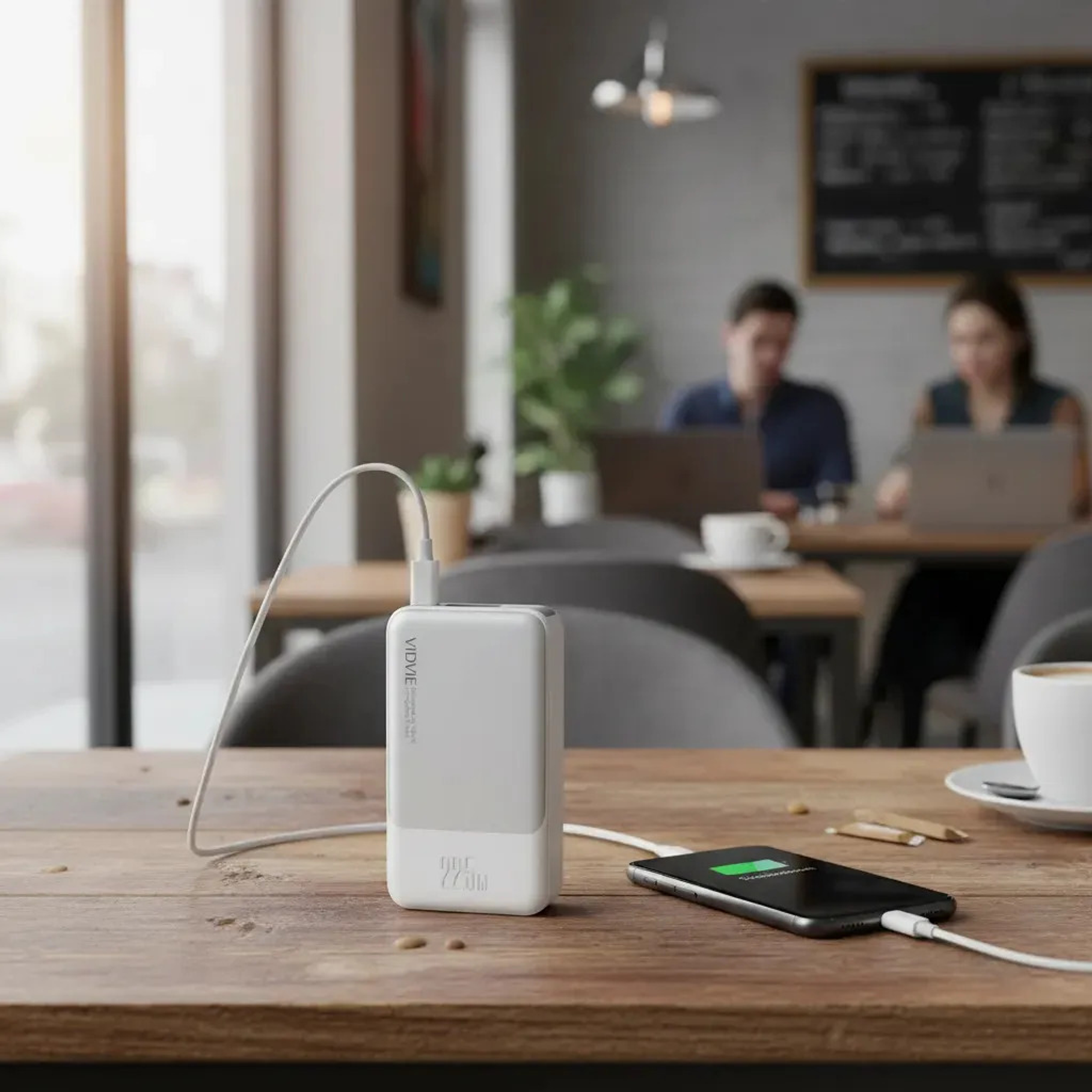 Power Bank Vidvie 10000 Mah Retractable Type-c Charging Cable Power Bank PB7028 4