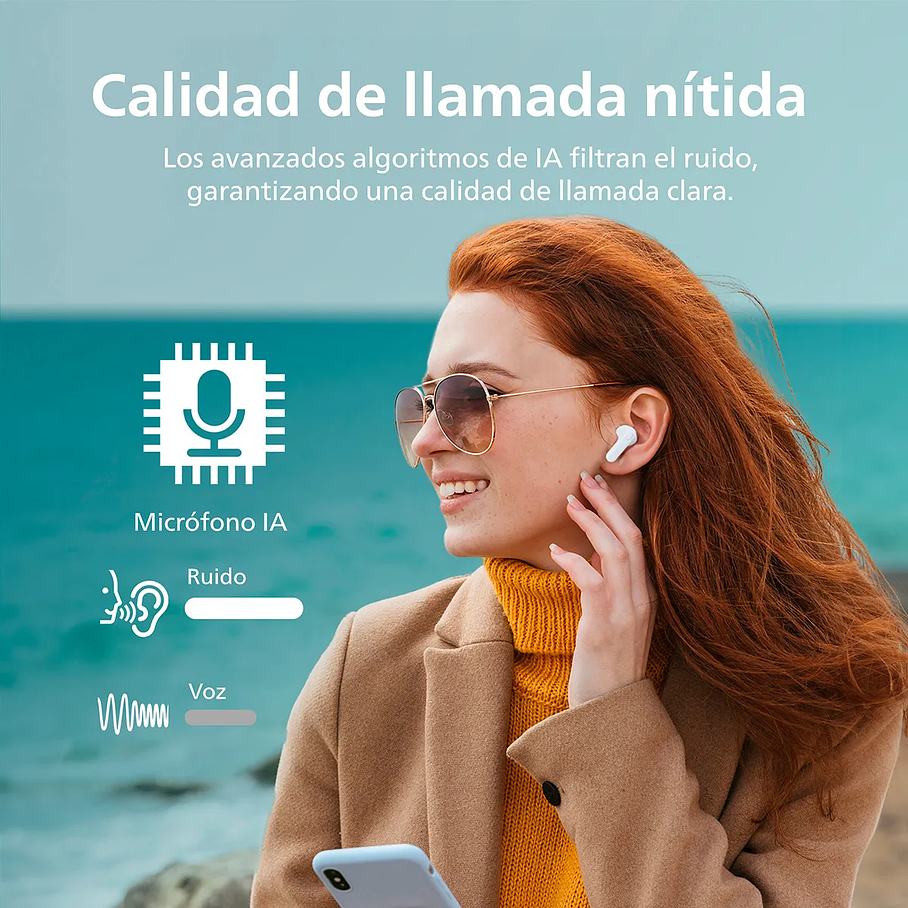 Audífonos True Wireless Bluetooth Philips Tat1108wt Blancos 11