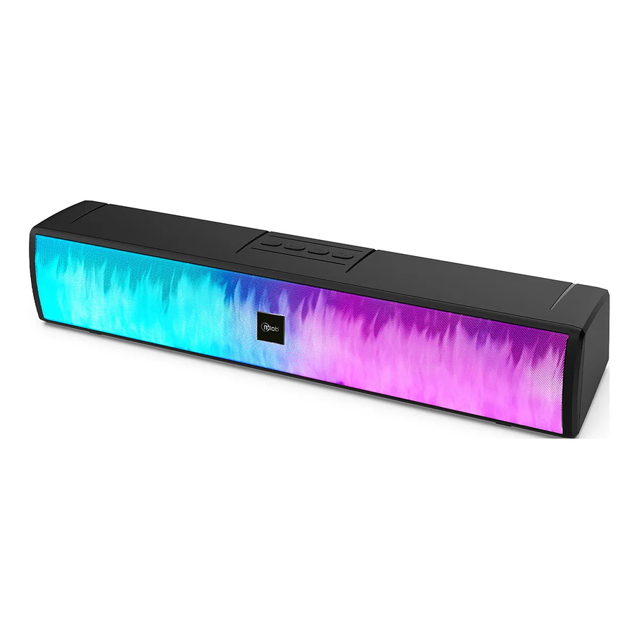 Mini Soundbar Flaming Smoke Bluetooth Sb-200 Malb Color Negro Barra De Sonido 1