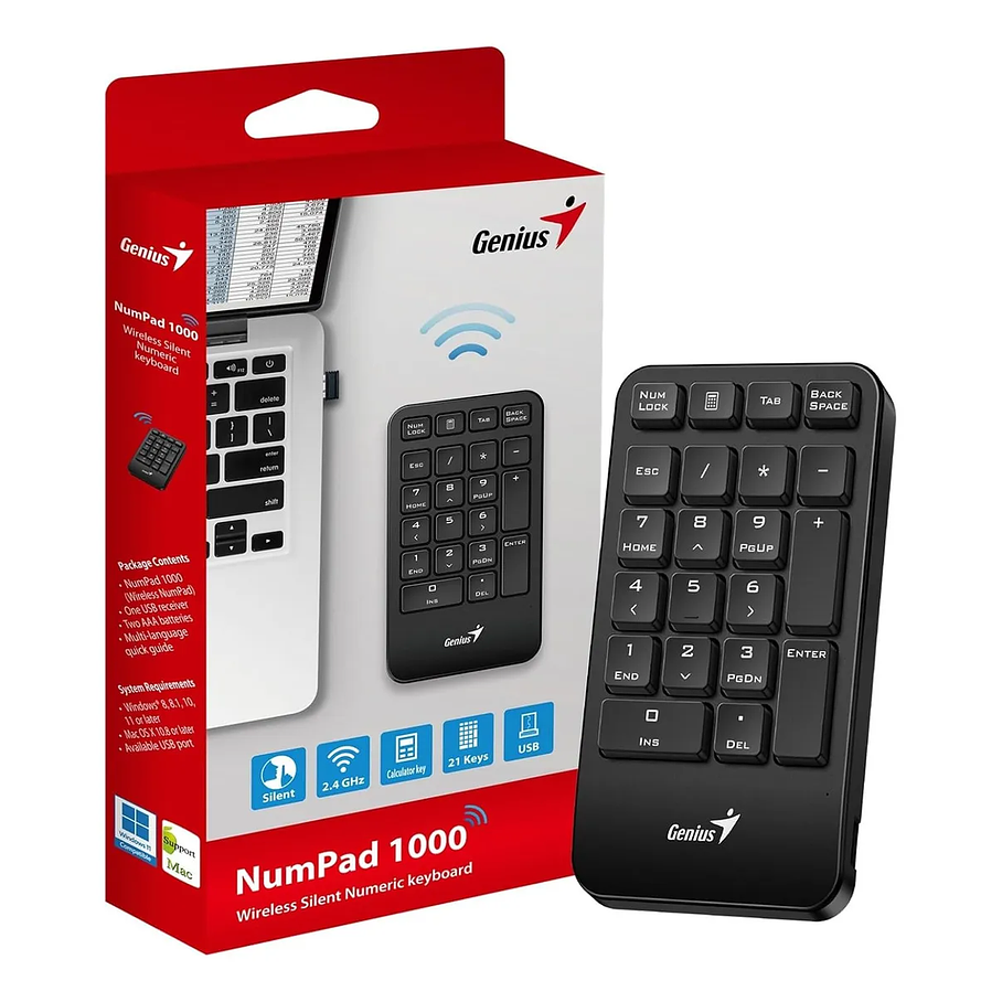 Teclado Genius Num Pad 1000 Usb Negro Idioma Español LatinoaméricaTeclado Genius Num Pad 1000 Usb Negro Idioma Español Latinoamérica Teclado Genius Num Pad 1000 Usb Negro Idioma Español Latinoamérica  1
