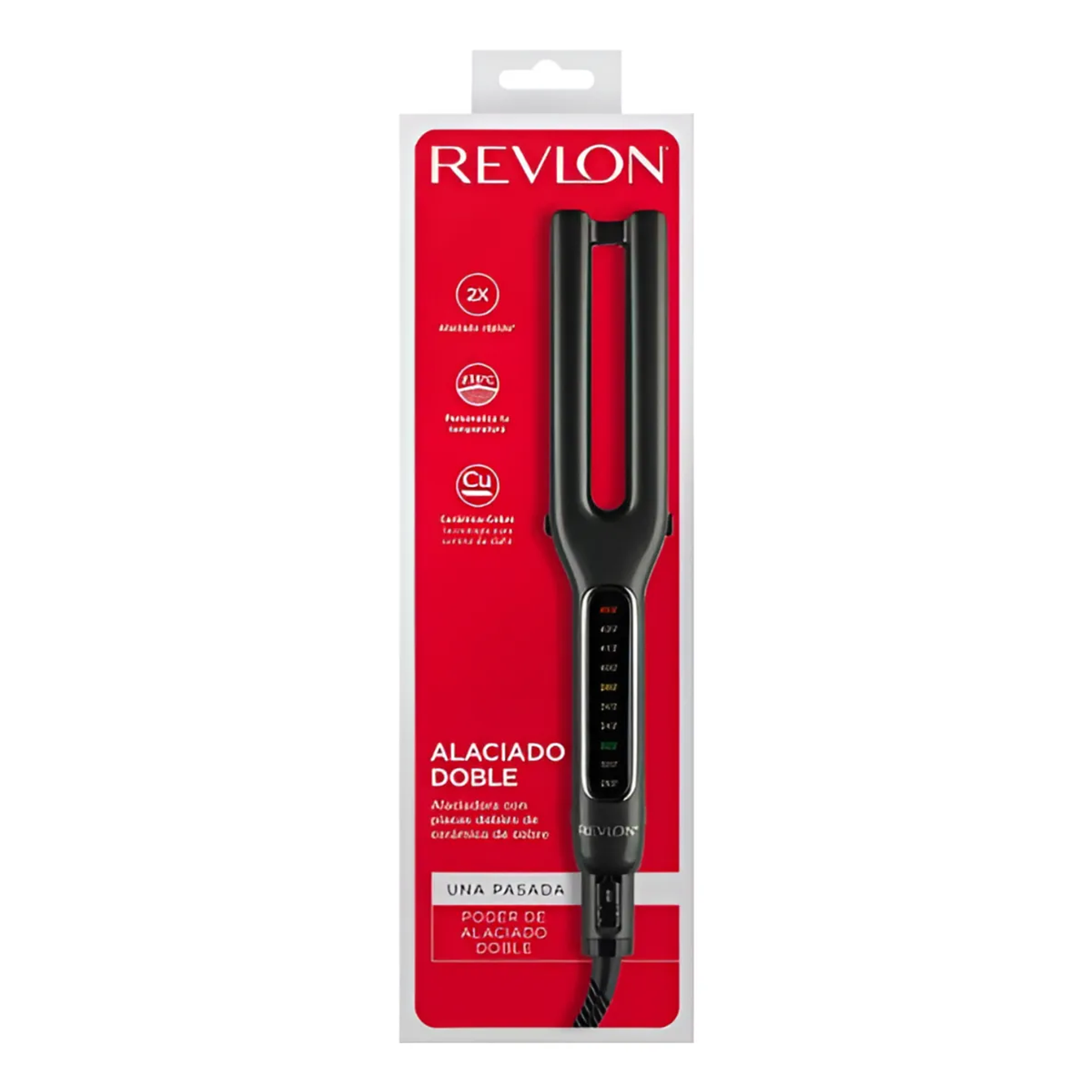 Alisador De Cabello Revlon Dual Panel Ceramic Pro 235° Max Negro Tamaño Único 4