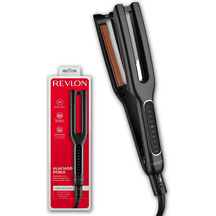 Alisador De Cabello Revlon Dual Panel Ceramic Pro 235° Max Negro Tamaño Único